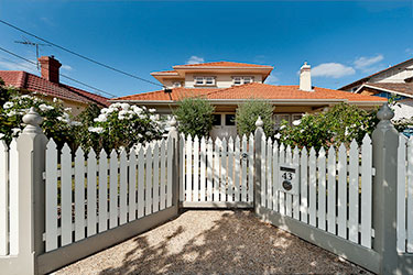 Picket fence gate